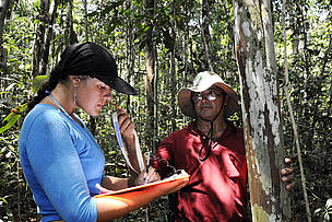 As informações sobre a flora da região são catalogadas em fichas de campo para análise posterior
© WWF-Brasil / Adriano Gambarini
© WWF-Brasil / Adriano Gambarini