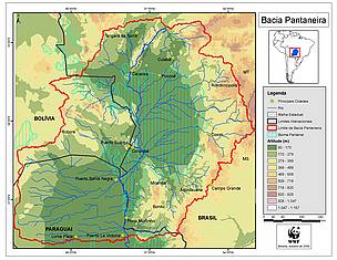 Mapa da Bacia Pantaneira
© Cooperação IPH / UFRGS / WWF-Brasil
© Cooperação IPH / UFRGS / WWF-Brasil