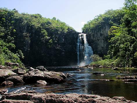 Waterfall in the Veadeiros National Park (Goiás) / ©: Aldem Bourscheit/WWF-Brasil Cachoeira no Parque Nacional dos Veadeiros. / ©: Aldem Bourscheit/WWF-Brasil