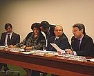 Deputy Fernando Marroni, minister Izabella Teixeira, deputy Jorge Khoury and minister Paulino de Carvalho Neto, in a public hearing at the Congress’s lower chamber.