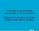 Capa da pesquisa do IBOPE de Aquecimento Global