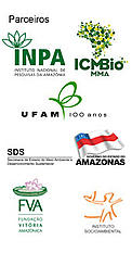 Faixa com as logos dos parceiros da Expedição Midiática Mariuá Jauaperi / &copy;: WWF-Brasil