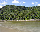 Vista da barra do Guaratuba, Bertioga, São Paulo, Brasil